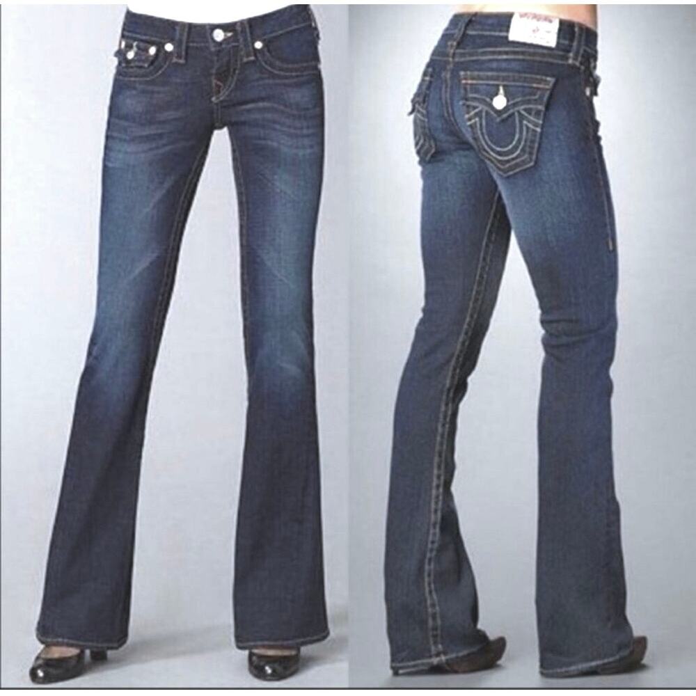 True Religion Vintage Y2K Joey Twisted Seam Flare Lwg Jeans Sz 29